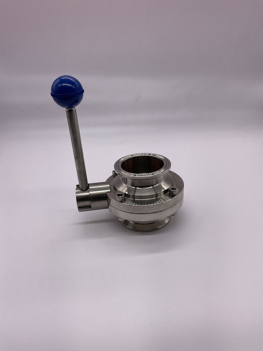 2” Tri-clover Butterfly Valve with Vitan Seats