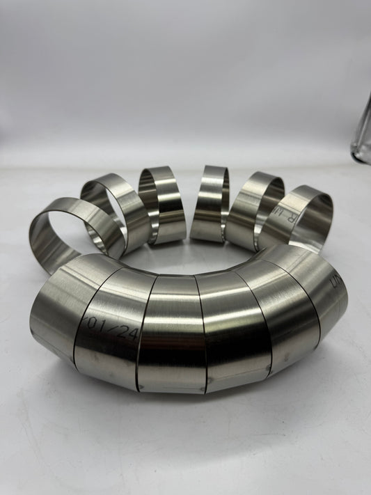 4" Bulk Pie Cuts - 4x 90 Deg Elbows (24 Pieces)  - Loose Radius - SS 304 .085" Wall